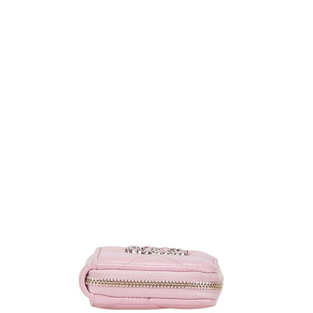 CHANEL Authentic Pink Lambskin Leather Logo Wallet - Picture 3 of 10